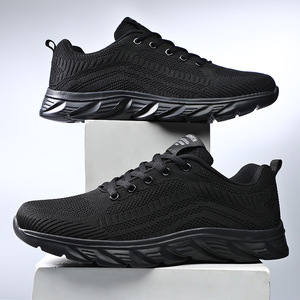 Zapatos para Caminar con Cordones de Malla Negra, Punta Redonda, Entresuela de EVA Transpirable, Suela de Goma, Estilo para Todas las Temporadas, Venta al Por Mayor - Product Image 5