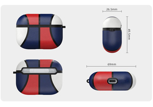 Nouveau casque de basket-ball étui de protection motif litchi ultra-mince fait à la main couverture anti-chute pour <span class=keywords><strong>Airpods</strong></span> Pro - Product Image 3