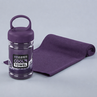 Serviette rafraîchissante d'extérieur personnalisable avec logo, tour de cou rafraîchissant, respirant, portable, pour le sport, en microfibre