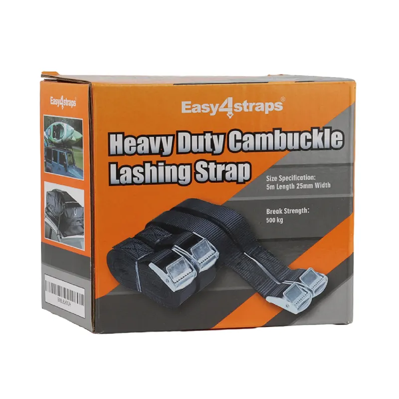 1" 500kg 4m Length PES Heavy Duty Cam Buckle Strap 4PK