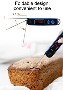 מדחום אלחוטי מתקפל ועמיד למים עם צג LCD דיגיטלי לתנור, ברביקיו ובשר, קריאה מיידית, מופעל על ידי סוללה, לשימוש ביתי במטבח, OEM - Product Image 3