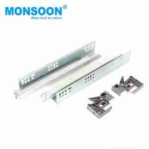 Monsoon đồ nội thất phần cứng cửa trượt có thể điều chỉnh 2-fold undermount trượt trên Ngăn kéo trượt với 3D/2D có thể điều chỉnh xử lý - Product Image 2