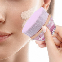 Kuas rias wajah profesional lembut kuas perona pipi kosmetik kecantikan bubuk Foundation Bronzer Logo kustom