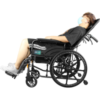 Fauteuil roulant manuel en alliage d'aluminium L42 à 180 degrés