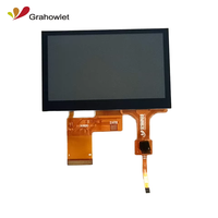 Tampilan layar Lcd Tft 4.3 inci 480x272 dengan Panel sentuh kapasitif rumah mobil industri logistik medis luar ruangan dalam ruangan