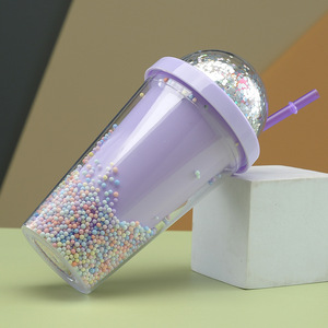 MAIMAI Nouveau Design arc-en-ciel Drôle Double Paroi Plastique Thé Café Tumbler Cadeau Bouteille d'Eau Tasses Tasses - Product Image 4