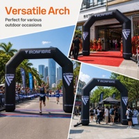 Arche gonflable de départ et d'arrivée pour marathon |   Arche d'entrée pour courses en plein air, pour événements sportifs et publicité, 6-8 pieds de haut, avec ventilateur intégré, facile à monter