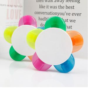 2026 Hot Sale Petal-shaped <b>White</b> Highlighter <b>Pen</b> for Kids with Five Colors - Product Image 3