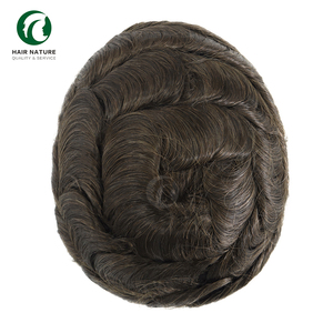 Peluca de Hombre con 130% de Densidad, 6 Pulgadas de Largo, Duradera, Mono Fino, Tupé Masculino de Cabello Humano Indio, Sistema de Reemplazo Capilar de Estilo Libre <span class=keywords><strong>para</strong></span> Hombre - Product Image 6
