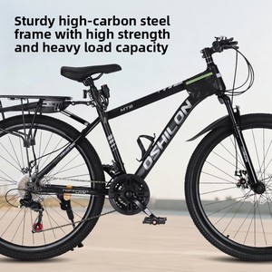 Vélo de montagne pour adultes, hommes, tout-terrain, 21-24 vitesses, fourche à ressort, vitesses variables, absorption des chocs, <span class=keywords><strong>cadre</strong></span> en <span class=keywords><strong>acier</strong></span> à haute teneur en carbone, <span class=keywords><strong>26</strong></span> <span class=keywords><strong>pouces</strong></span> - Product Image 4