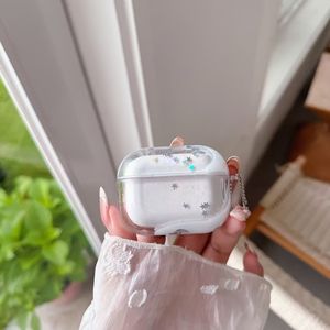 เคสกรอบแข็ง PC กลิตเตอร์ออกแบบได้ตามต้องการสำหรับ <span class=keywords><strong>airpods</strong></span> 1/2/3/4 <span class=keywords><strong>Pro</strong></span> ปกป้องหูฟังด้วยดาวลอยน้ำคู่กันกระแทก - Product Image 5