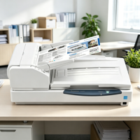 Escáner Panasonic KV-S7097 A3 de Cama Plana con ADF, Dúplex, CCD, 95 ppm, 190 ipm, Alta Velocidad, USB, 1200 dpi, 1 Año de Garantía, para Documentos en Stock y a Granel