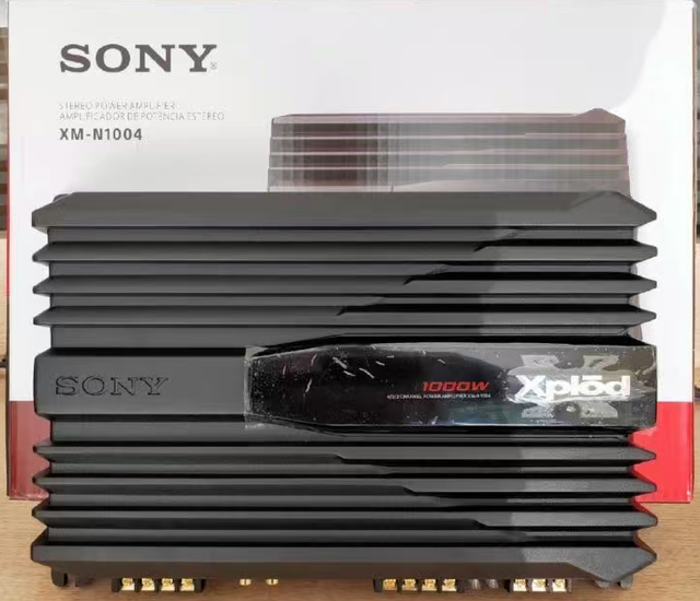 SONY - XM-N1004 4 Channel OPG Power Amplifier 1000w Switch Class AB Power Car Audio Amplifier