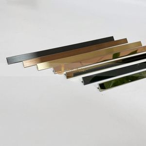 LL122 - Molduras de Acero Inoxidable en Forma de T con Acabado Espejo para Decoración de Pisos/Paredes de Apartamentos y Hoteles - Duraderas e Impermeables - Product Image 4