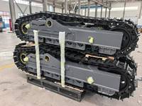 Châssis à chenilles de 2 tonnes, 5 tonnes, 10 tonnes, pièces de machines de construction, excavatrice, plateforme Caterpillar, chenilles en caoutchouc et en acier, train de roulement