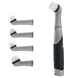 ABS+TPR Non-Slip Handle Battery <strong>Electric</strong> Powerful Scrubber <strong>Cleaning</strong> <strong>Brush</strong> With 4 in 1 Interchangeable <strong>Brush</strong> Heads Kit - Product Image 1
