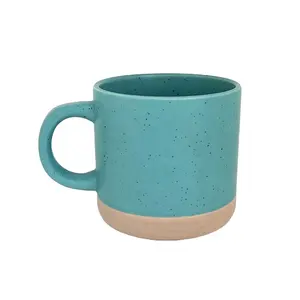 Customizable Logo Glaze Personalize Mug 330ml Unglazed Base Ceramic Printed Mug With Raindrop Design