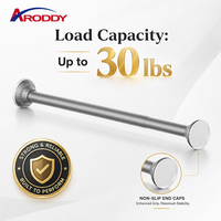 ARODDY Tringle à rideau robuste en acier au carbone anti-affaissement 32 mm sans perçage 1,2-2,4 m Emballage personnalisé ODM breveté Vente en gros B2B