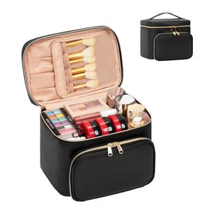 BSCI Factory Portable Travel <b>Makeup</b> Bag for Women with <b>Makeup</b> <b>Brush</b> Compartment Stylish <b>Makeup</b> Bag Organizer Cosmetic <b>Case</b> - Product Image 1