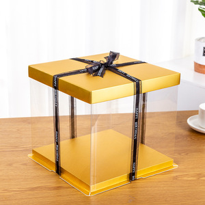 Hộp Giấy Bánh Cưới Tái Chế Nhiều Màu Sắc Bán Chạy Có Cửa Sổ Trong Suốt Hộp Bánh Trong Suốt - Product Image 3