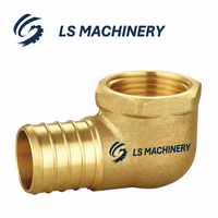 Robinet d'arrêt en laiton usiné CNC sur mesure, fileté, à bride, pour tuyaux PEX, 200 PSI, raccords de plomberie durables, contrôle de l'eau
