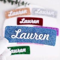 Pinces à cheveux personnalisées en acrylique avec lettres alphabet scintillantes, accessoires de coiffure DIY, pinces 3D alphabet