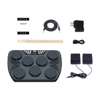 Percussion Instrument Practice Drum Pad with Stand Electronic Drums Musical Instrument