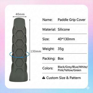Raquettes de pickleball sportives approuvées avec grip en silicone, housse personnalisée avec logo, motif nid d'abeille octogonal, protection tendance et absorption des chocs - Product Image 3