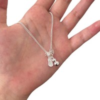 Ins produsen halus hadiah kecil S925 kalung perak kalung liontin perhiasan wanita