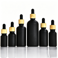 Flacon compte-gouttes en verre noir mat UV de 5 ml, emballage OEM en gros pour sérum, huile essentielle, cosmétiques, pipette, formulations de soins de la peau
