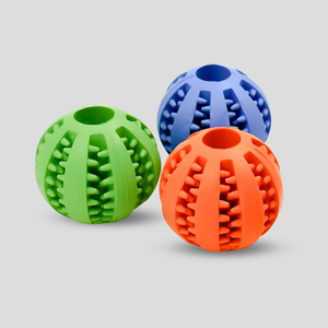 Diş temizleme kauçuk toksik olmayan yavaş yeme köpek yavrusu çiğneme tedavi topu oyuncak - Product Image 1