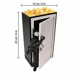 Cubo de Palomitas de Maíz Portátil con Diseño de Cara de Fantasma, Novedoso, Lindo y Divertido - Product Image 2