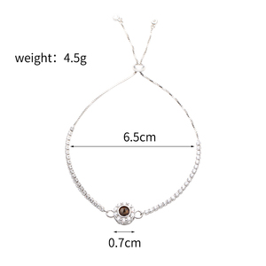 Sland, venta al por mayor, cadena de tenis de acero inoxidable de alta calidad, <span class=keywords><strong>foto</strong></span> de proyección para <span class=keywords><strong>pulsera</strong></span> para hombres, Pulseras de Moda, pulseras - Product Image 4