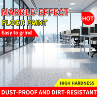 Offre Spéciale : Revêtement de Sol Époxy Écologique Haute Brillance à Base de Sable Coloré, Peinture Liquide Transparente Effet Pierre Imperméable pour Ciment Intérieur
