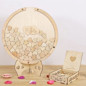 Livre d'or alternatif en forme <span class=keywords><strong>de</strong></span> cœur pour <span class=keywords><strong>mariage</strong></span>, tableau <span class=keywords><strong>de</strong></span> signature en bois pour <span class=keywords><strong>table</strong></span> <span class=keywords><strong>de</strong></span> réception, souvenir rustique pour message des invités d'anniversaire - Product Image 1