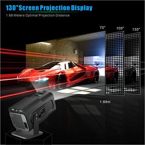 LED Rotación de 180 grados <span class=keywords><strong>Mini</strong></span> proyector portátil 1080p Home Theater Conferencia WIFI BT 1G + 8G HY320 Video Smart 4K proyector - Product Image 4
