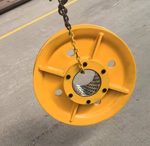 รอกลวดเหล็กแบบกำหนดเองสำหรับแท่นขุดเจาะแบบหมุน เครื่องตอกเสาเข็ม รอกยกเหล็กหล่อ - Product Image 1