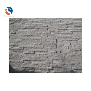 Revestimiento de panel de pared de cuarcita blanca interior y exterior
