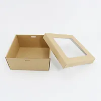Boîte à gâteau carrée écologique, emballages biodégradables de qualité alimentaire, logo personnalisé