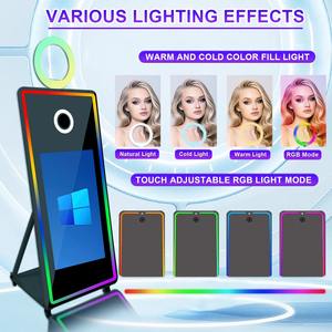 Cabina de Fotos con Pantalla Táctil para Selfies DSLR, Espejo Mágico de 65 Pulgadas con Cámara, Impresora y Luz de Relleno Opcional - Product Image 2
