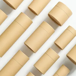 Atacado De Alta Qualidade Redonda Reta Kraft Paper Tube Food Grade Material Chá Pó Embalagem Papel Tubos