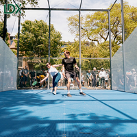 Terrain de squash extérieur portable LDK, terrain de squash en verre pleine épaisseur de 12 mm, équipement de terrain de squash