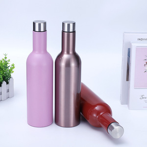 2023 Wholesale Top Selling Products Promotional Vacuum Insulated Wine <b>Bottle</b> Tall Flasks With Lid - Product Image 3