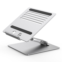 Support d'ordinateur portable pliable multi-angles en alliage d'aluminium portable réglable Oulaike P10 pour Macbook et ordinateurs portables