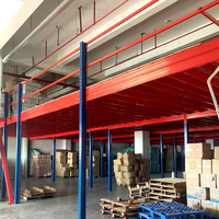 Système de rayonnage de mezzanine en acier multicouche GXM avec protection ESD, surface peinte, capacité de charge de 500 kg/m²