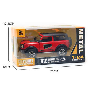 YZ MODEL 1:24 Modèle de simulation Bronco en alliage métallique, jouet tout-terrain avec toit ouvrant, voiture moulée sous pression à rétrofriction, lumières et sons, piles AG3, <span class=keywords><strong>pour</strong></span> les 3 ans et plus - Product Image 5