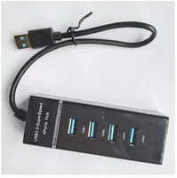 USB 2.0 roestvrijstalen laptop/desktopcomputer uitbreidingshub (1-tot-4) Kabellengte van 1,2 meter