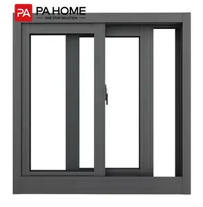 PA现代设计双层玻璃窗防飓风冲击智能铝滑动铝窗