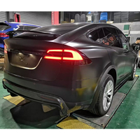 Kit de Carrocería de Fibra de Carbono Húmeda RZ para Modificación de Automóviles 2015-2022, Alerón Delantero y Trasero, Faldones Laterales, Compatible con Tesla Model X