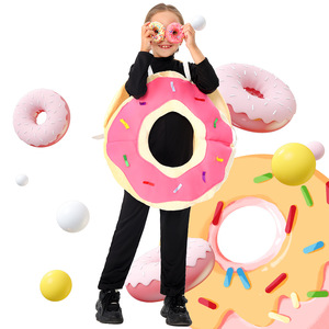 Costume de donut pour enfants, tenue de cosplay d'Halloween, motif paillettes roses, vêtement de performance, taille moyenne - Product Image 1